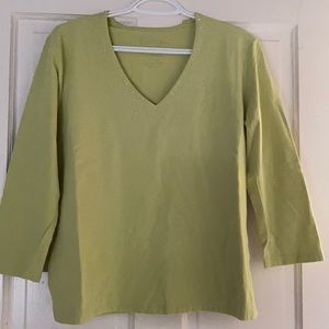 LimeGreen Cotton Top with Embellishments